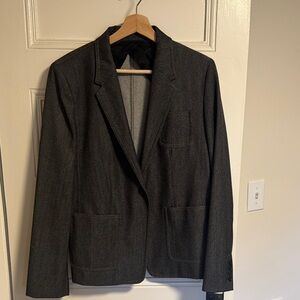 MaxMara Charcoal Gray Wool Blazer